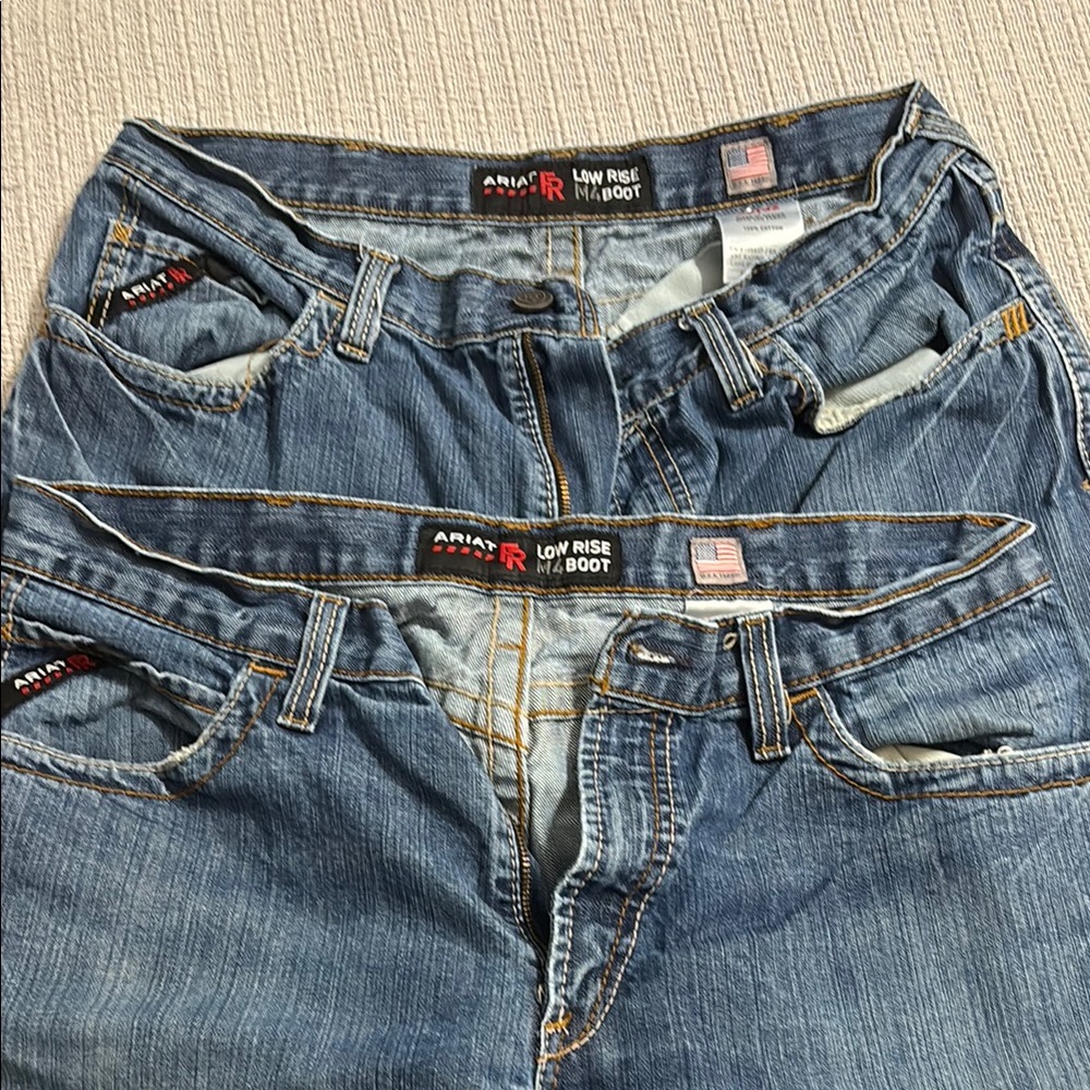 Ariat FR (2pair) Blue Denim Low Rise Bootcut Jeans